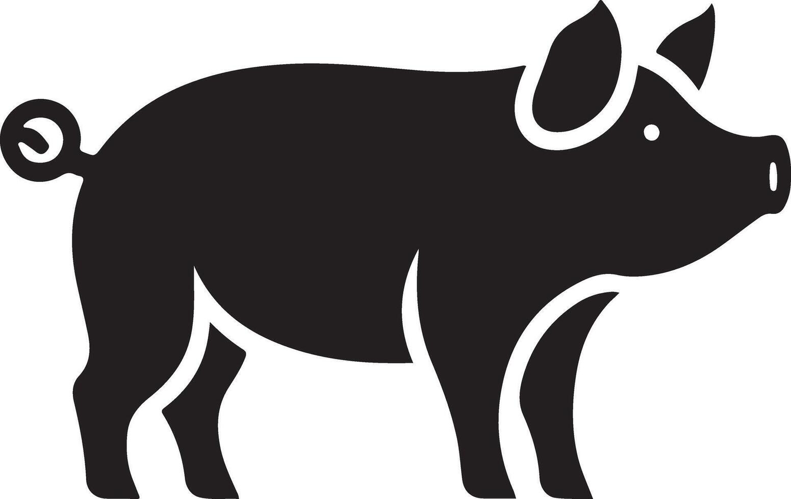 Pig silhouette for t shirt vector