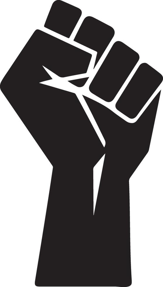 Bold Strong Raised Fist Silhouette Designs for Branding vector