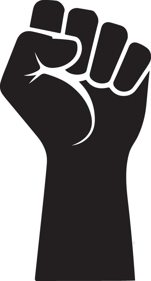 High Resolution Strong Raised Fist Silhouette Images vector