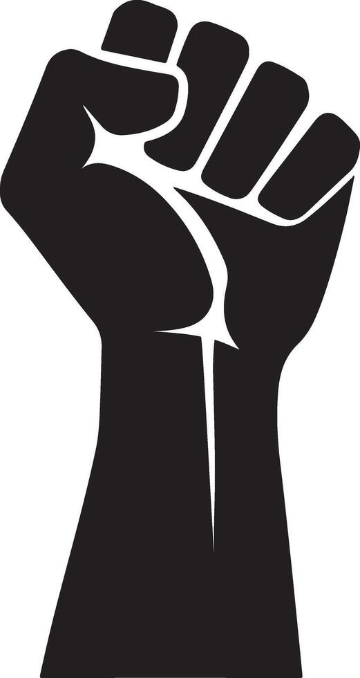 Creative Strong Raised Fist Silhouettes for Logos vector
