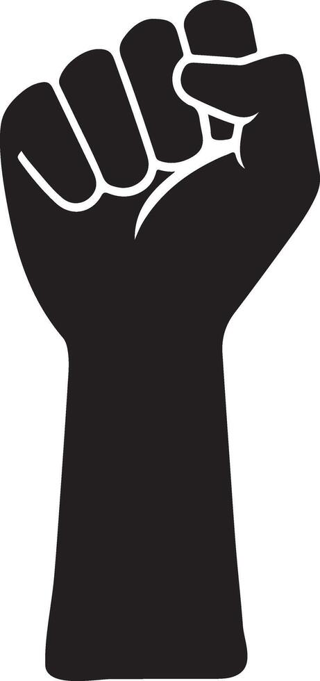 Best Strong Raised Fist Silhouette for Protests vector