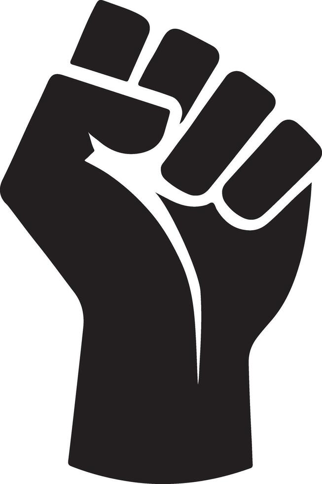 Professional Strong Raised Fist Silhouette Graphics vector