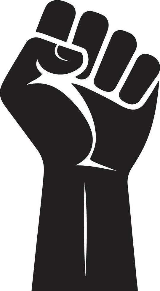 High Quality Strong Raised Fist Silhouettes vector