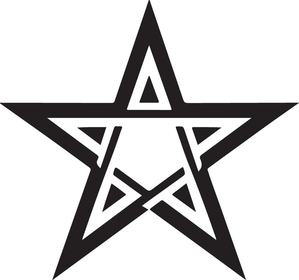 Unique Star Silhouette Image for Projects vector