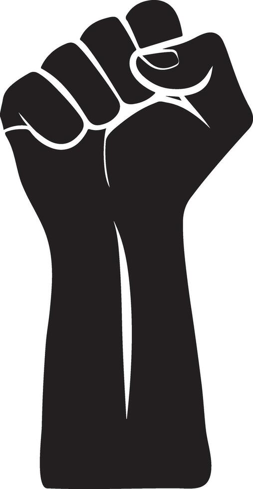 Best Strong Raised Fist Silhouette Collection vector