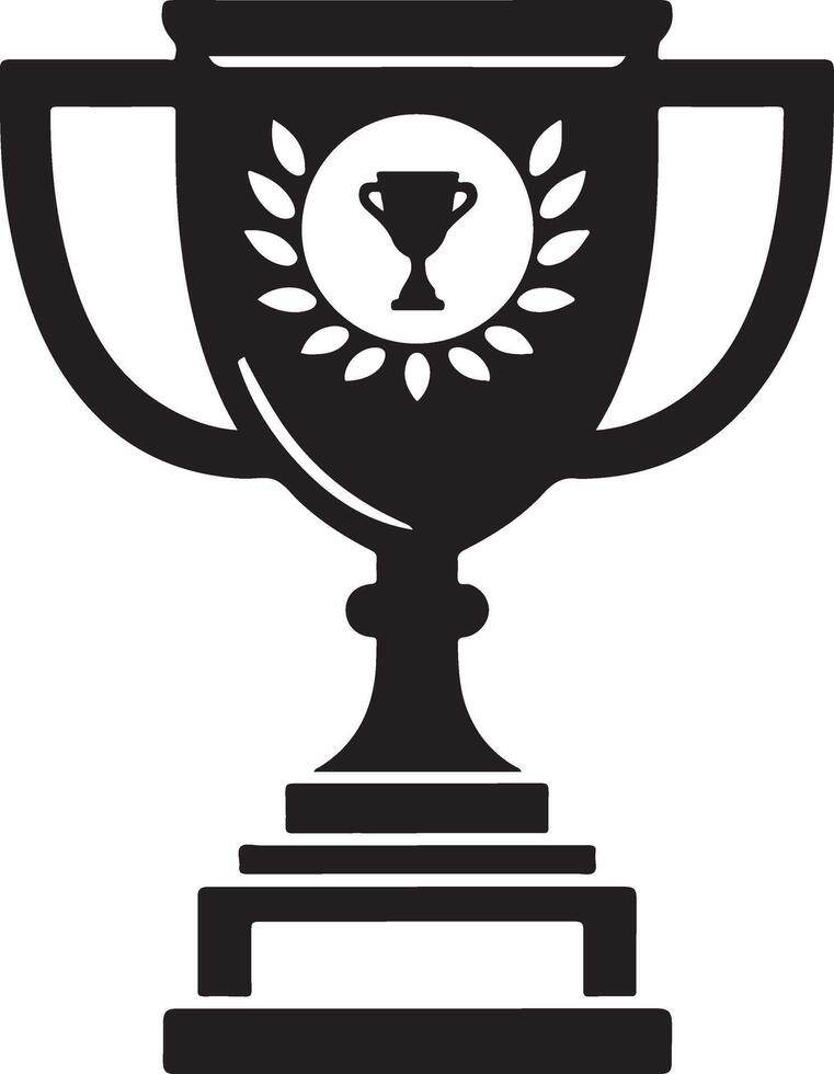 Elegant Trophy Cup Silhouettes for Graphic Design vector
