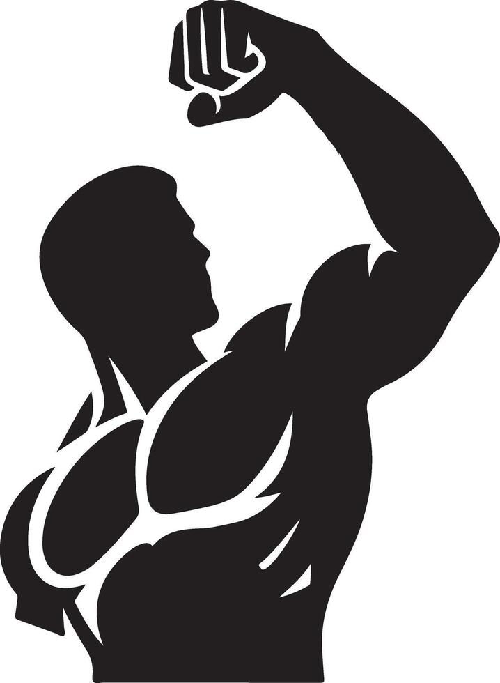 Diverse Strong Raised Fist Silhouette for Campaigns vector
