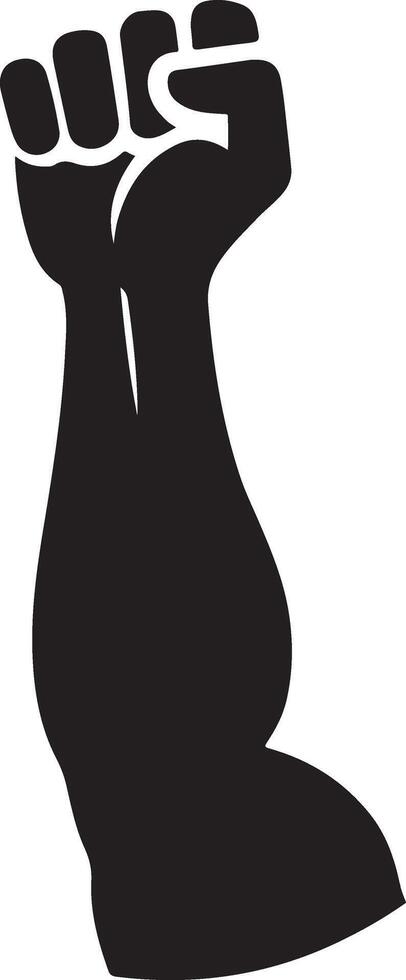 Professional Strong Raised Fist Silhouettes for Projects vector