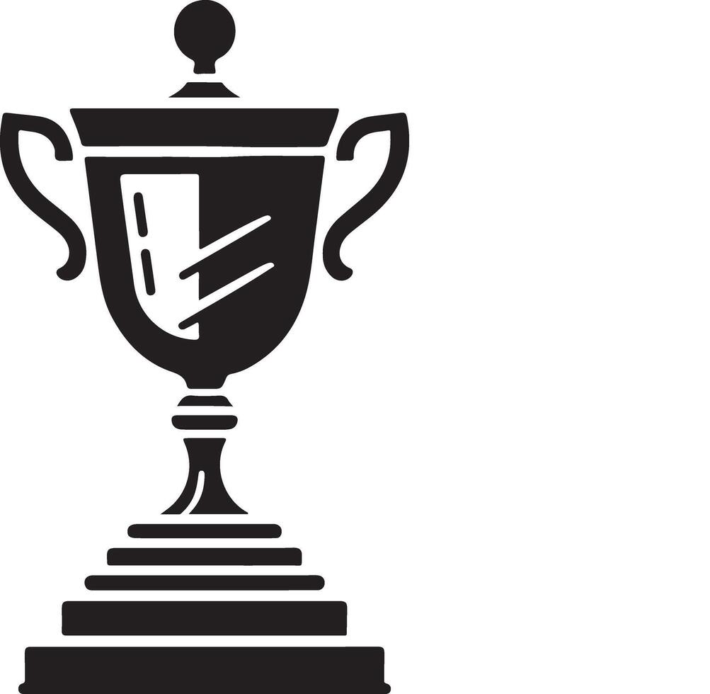 Customizable Trophy Cup Silhouette for Branding Projects vector