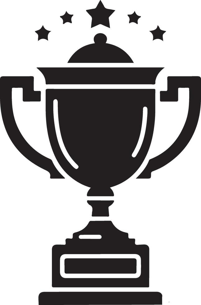 Creative Trophy Cup Silhouettes for Business Branding vector