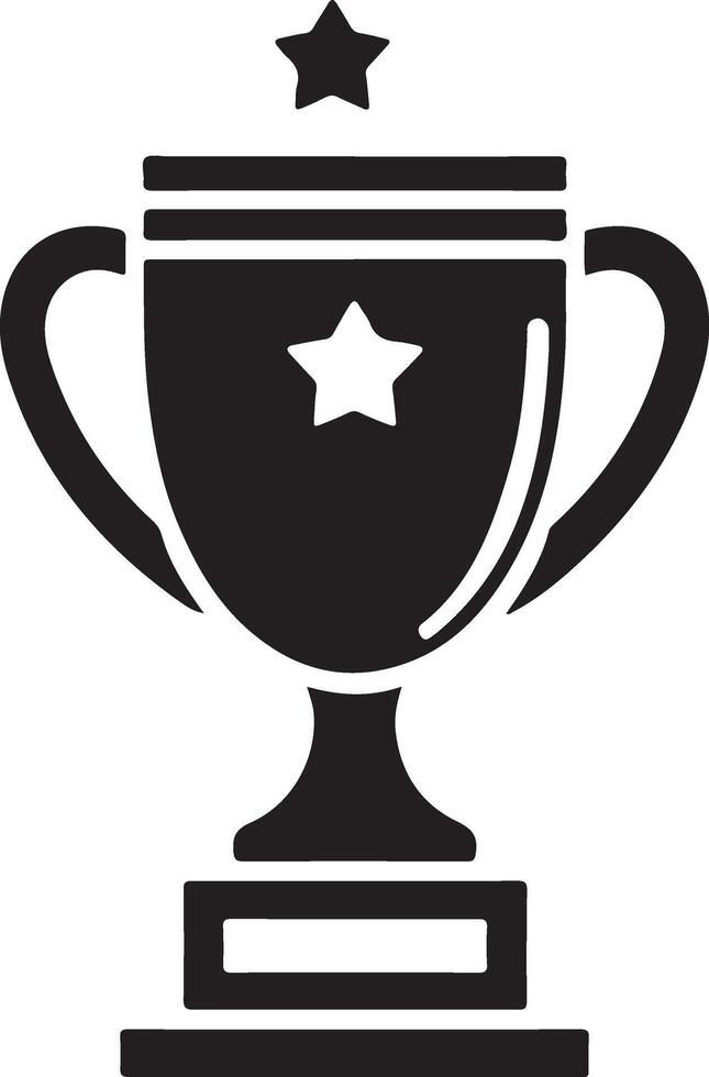 Simple Trophy Cup Silhouette Images for Websites vector