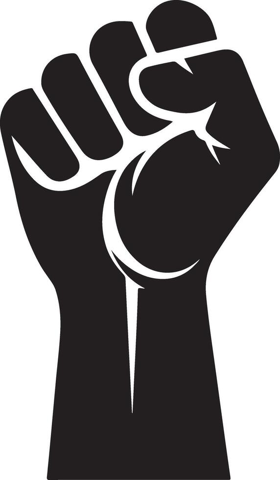 Download Strong Raised Fist Silhouette Graphics vector