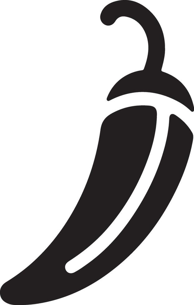 Silhouette chili pepper vegetable icon vector