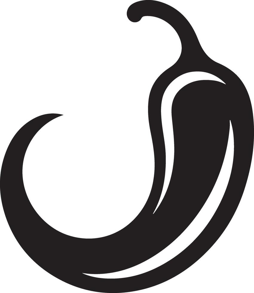 Silhouette Of A Red Hot Chili Pepper vector