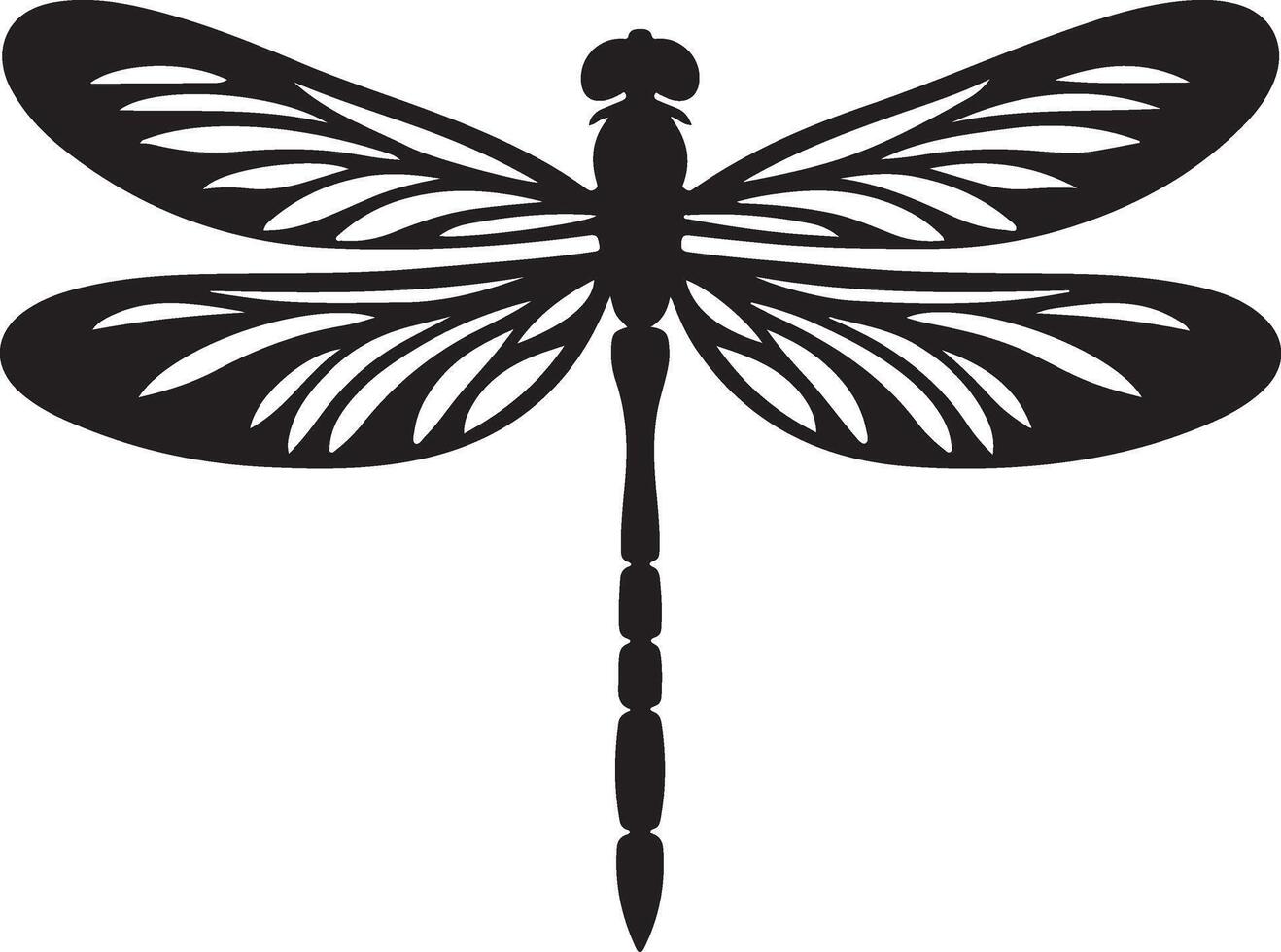The Best Dragonfly Silhouette Image With White Background vector