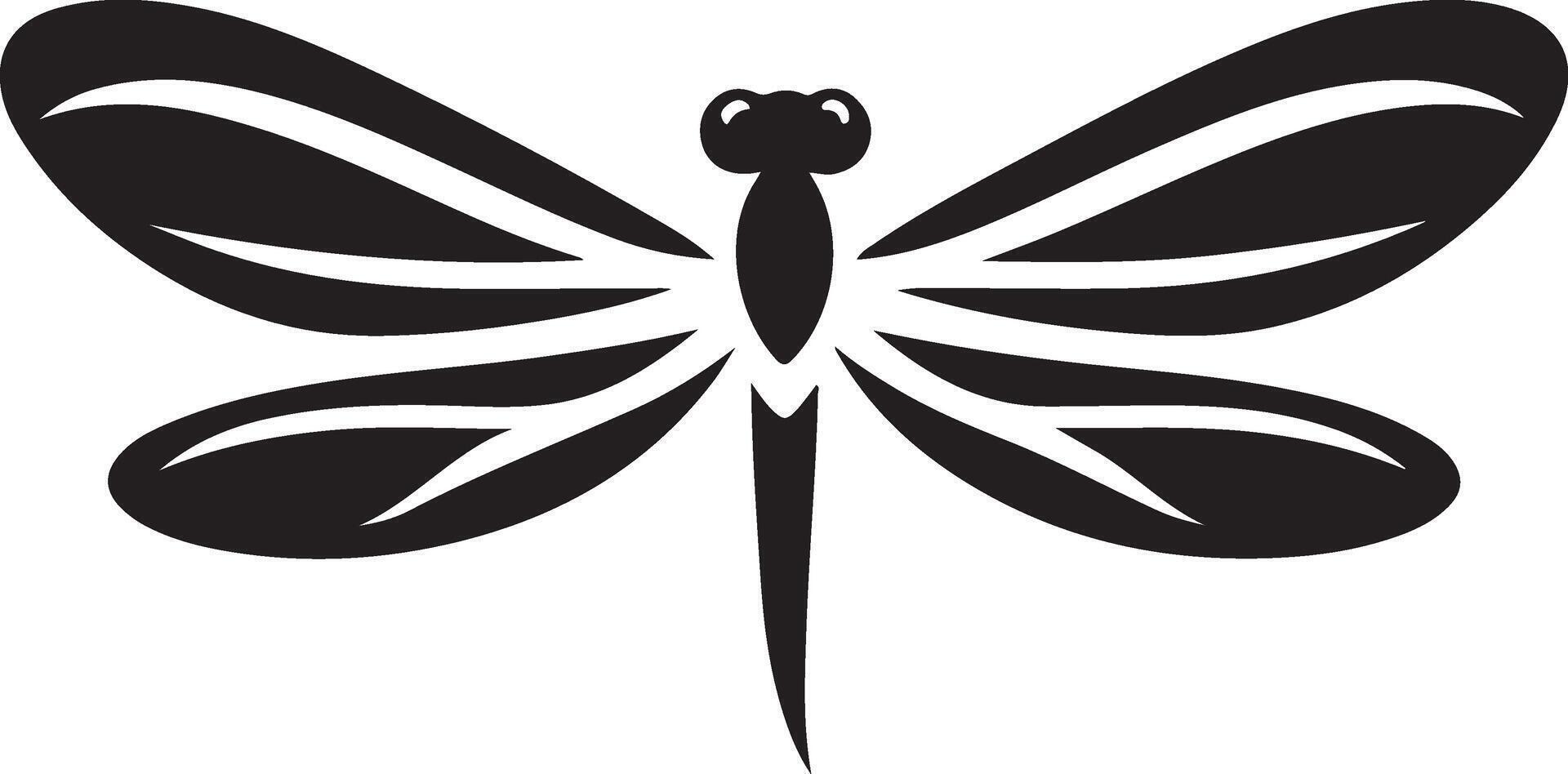 Dragonfly Silhouette Icon Black vector