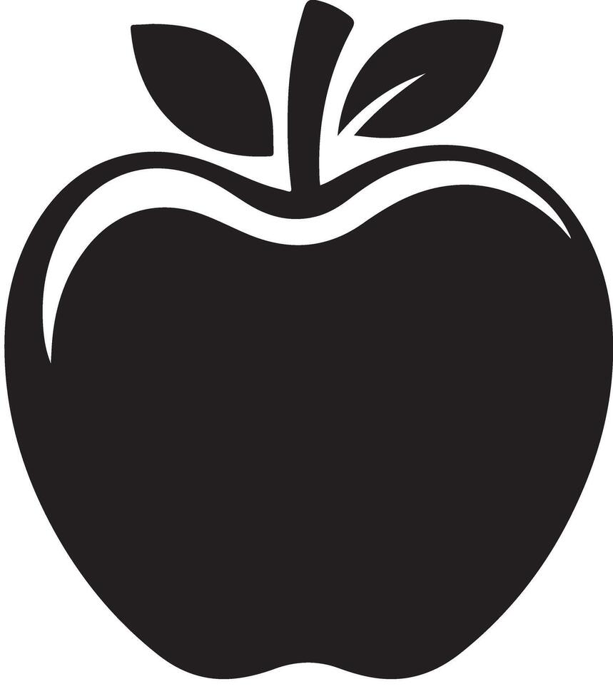 Apple Silhouette Images High-Quality Free Downloads vector