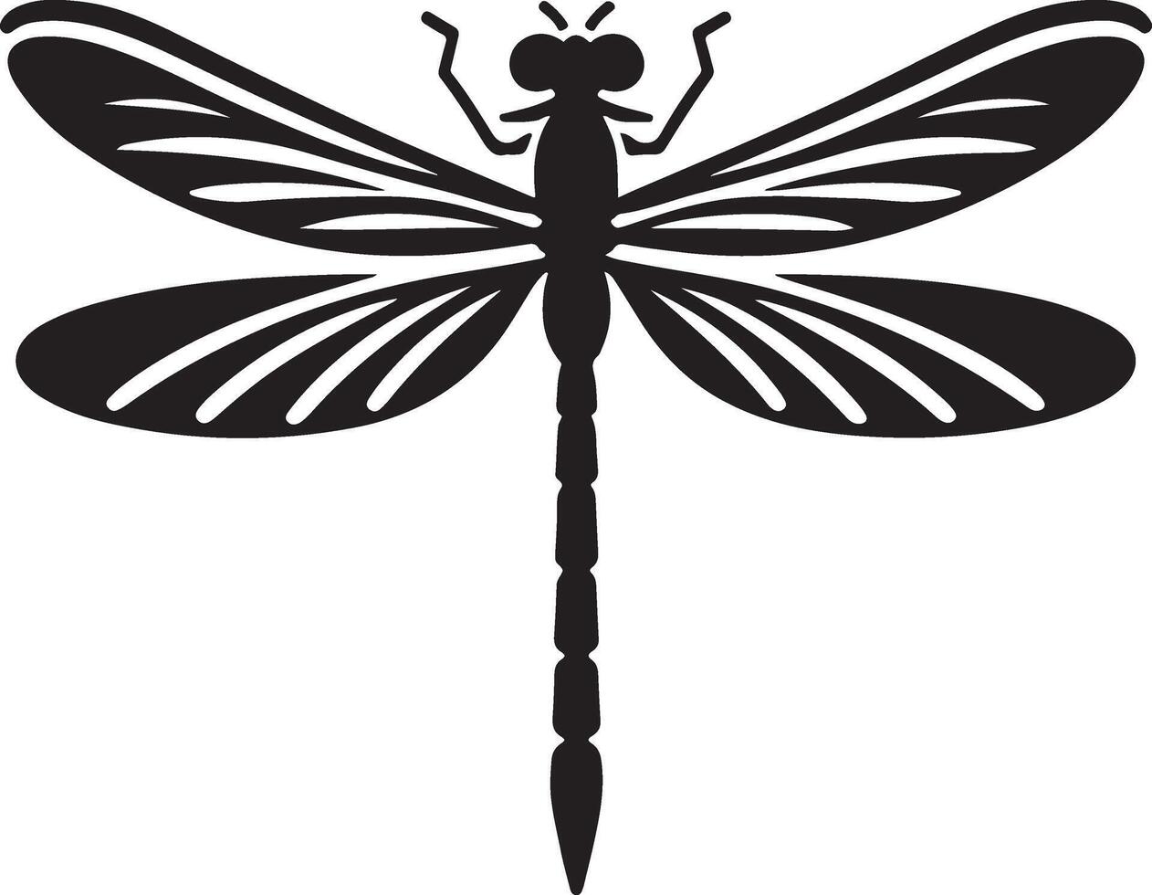 Dragonfly Icon Silhouette Of Dragonfly vector
