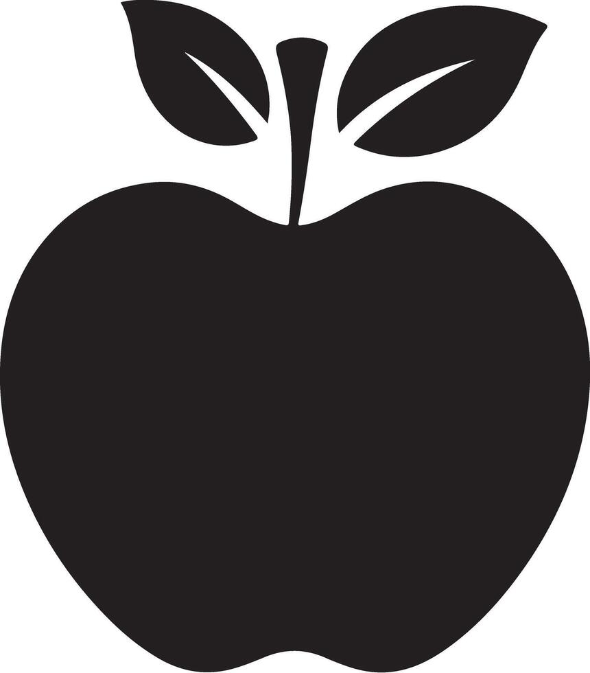 Best Collection of Apple Silhouette Images for Designers vector