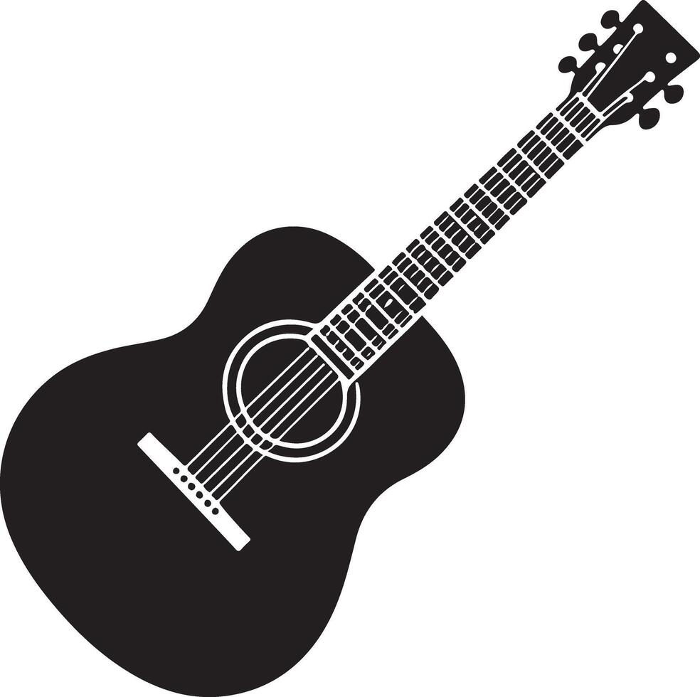 Acoustic guitar black and white Stock Images Page Alamy vector