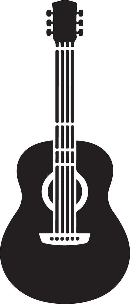 Acoustic Guitar silhouette vector