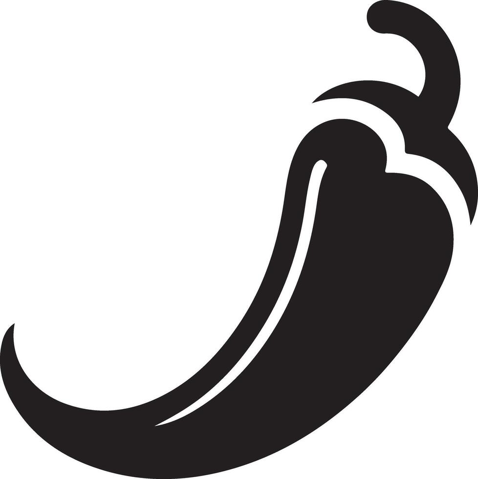 Silhouette red spicy hot chili pepper image vector