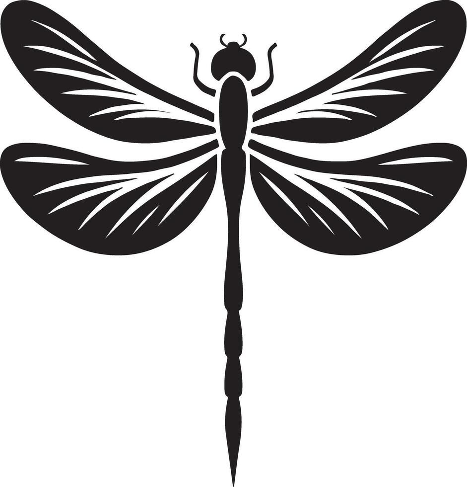 Engrave isolated dragonfly hand drawn graphic illustration vector
