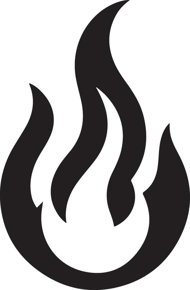 Flame silhouette isolated on white background vector