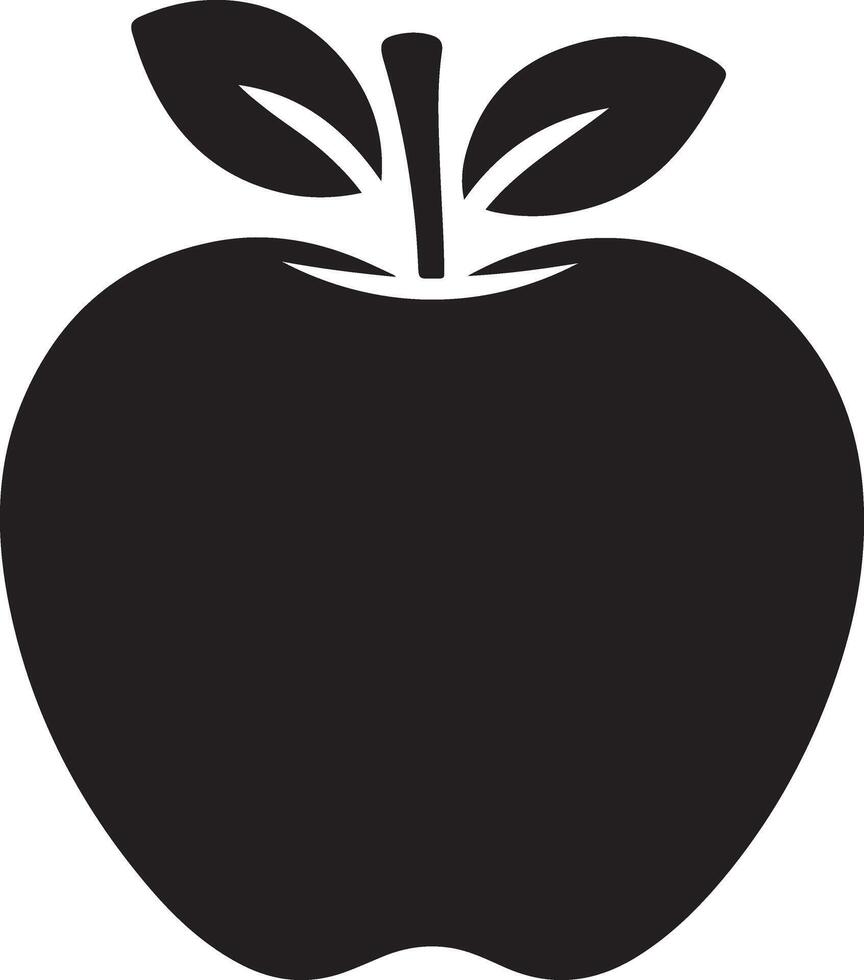 Apple Silhouette eps, Fruit vector