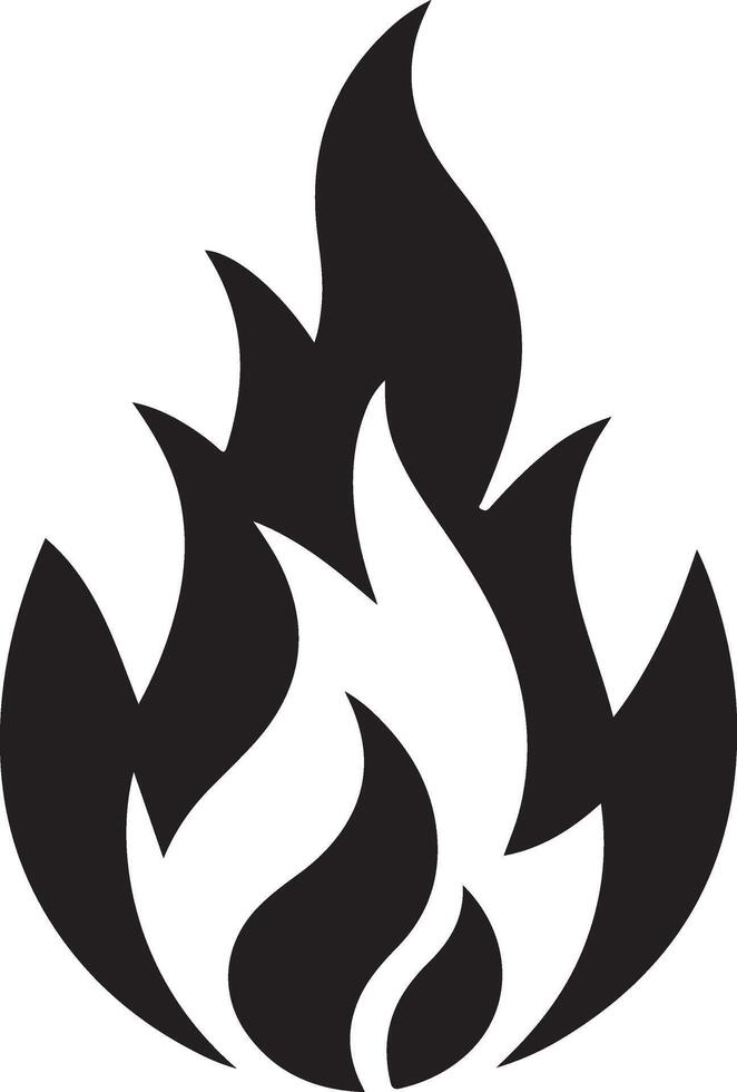 Fire Silhouette Symbol Icon vector