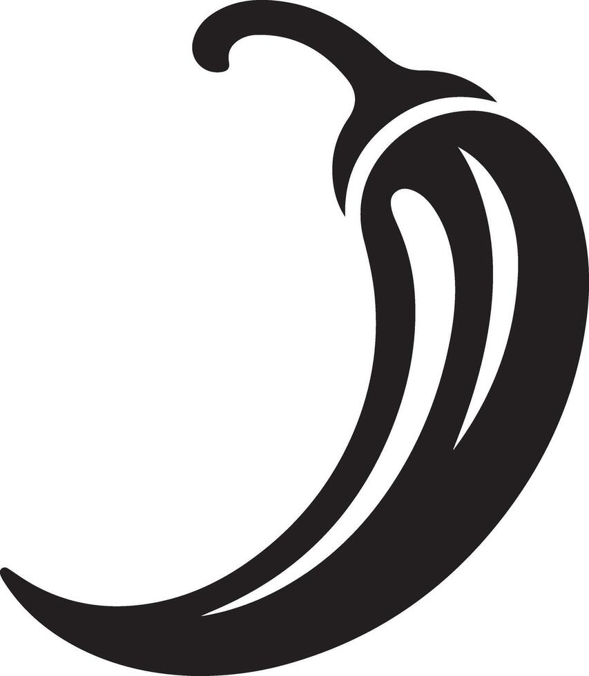 Red chilli silhouettes vector