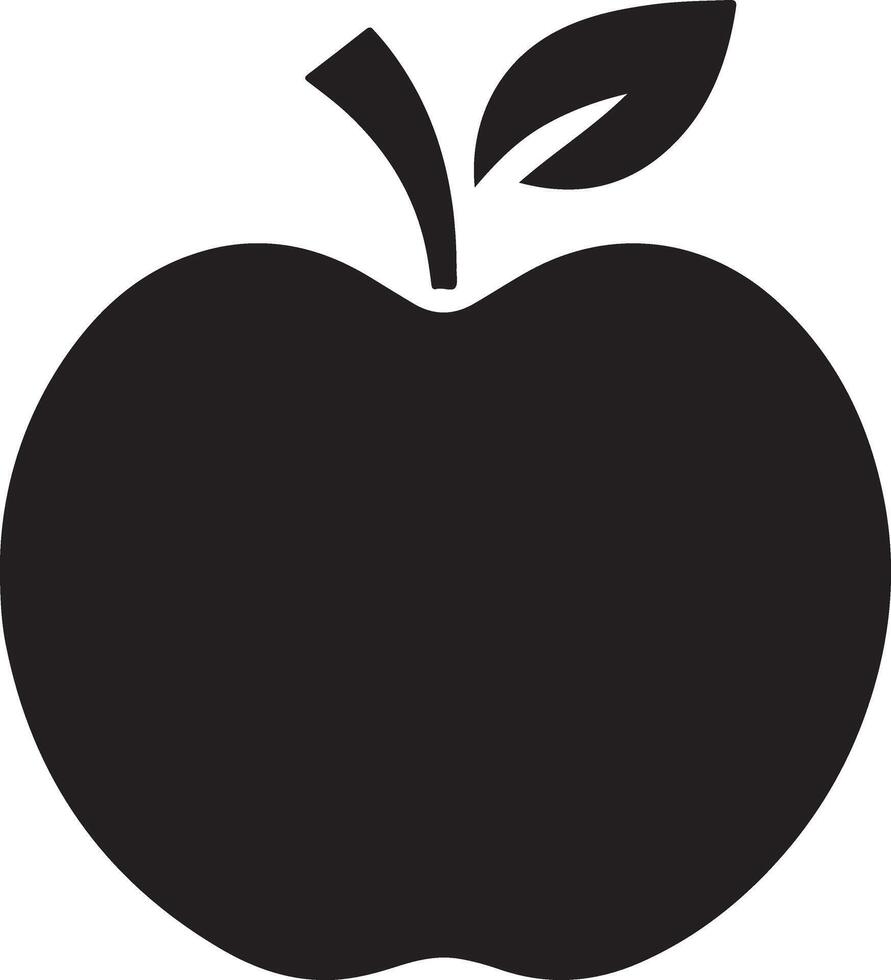 Apple silhouette example vector