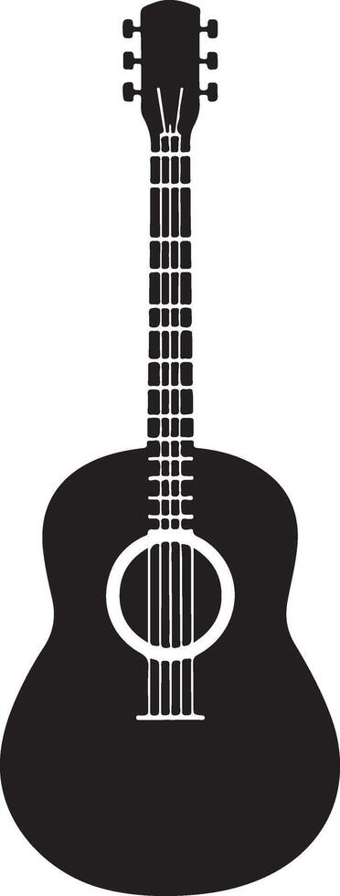 Acoustic Guitar Silhouette Images vector