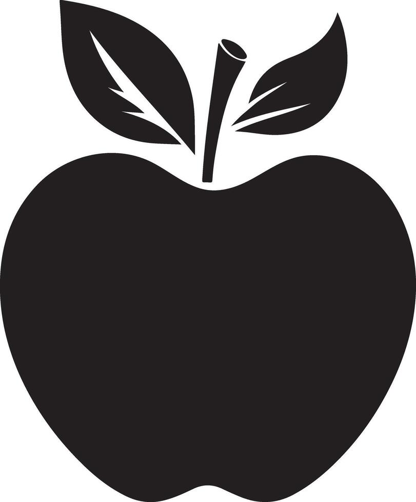 Two apple silhouette illustration vector