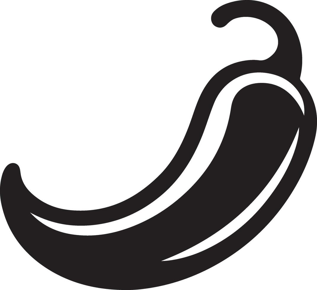Silhouette Of A Red Hot Chili Pepper Stock Illustrations vector
