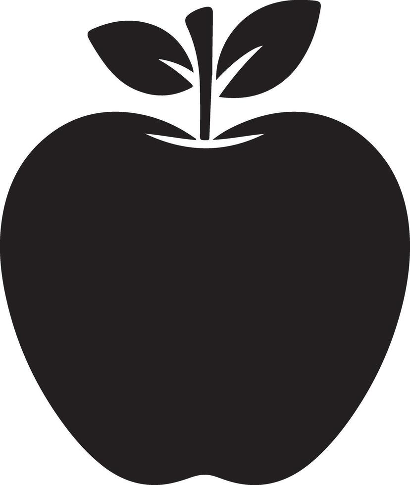 Apple Silhouette Design for Cricut vector