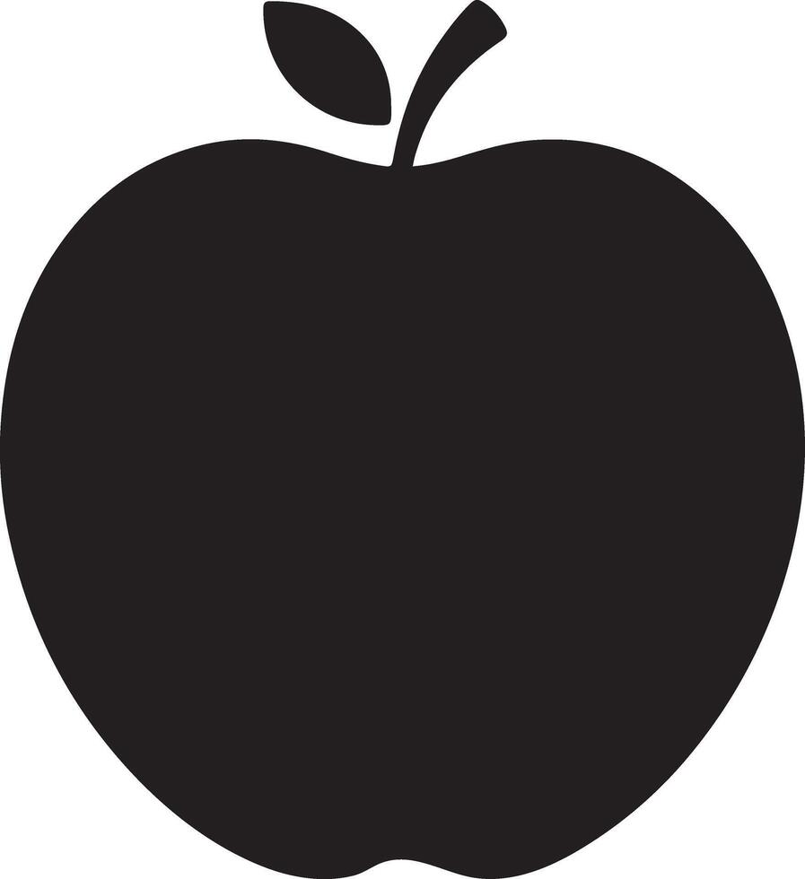Apple Silhouette Monogram vector