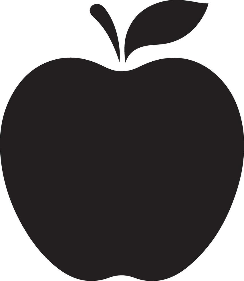 Apple Dark Silhouette Stock Illustration vector