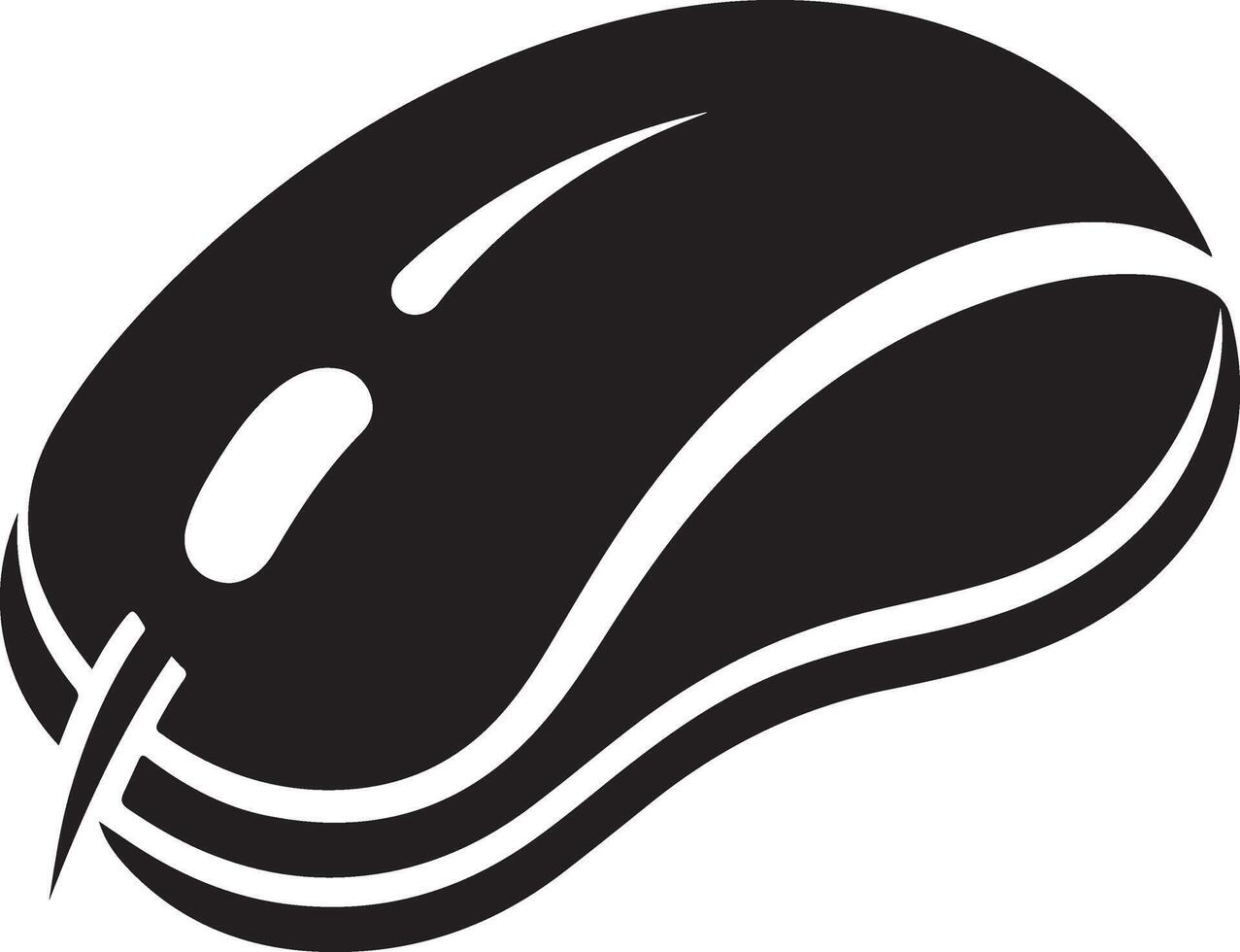 Wired computer mouse silhouette icon. . vector