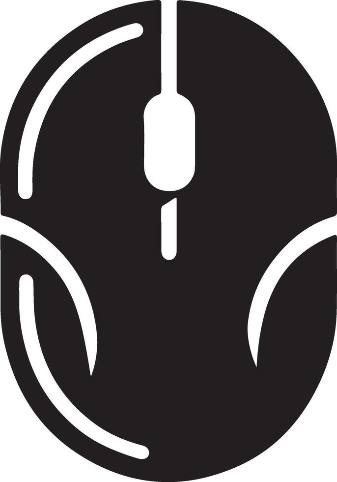 Computer mouse symbol silhouette icon vector