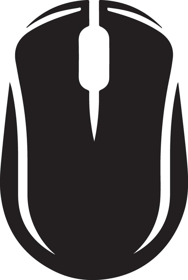 A logo of computer mouse silhouette icon design isolated vector