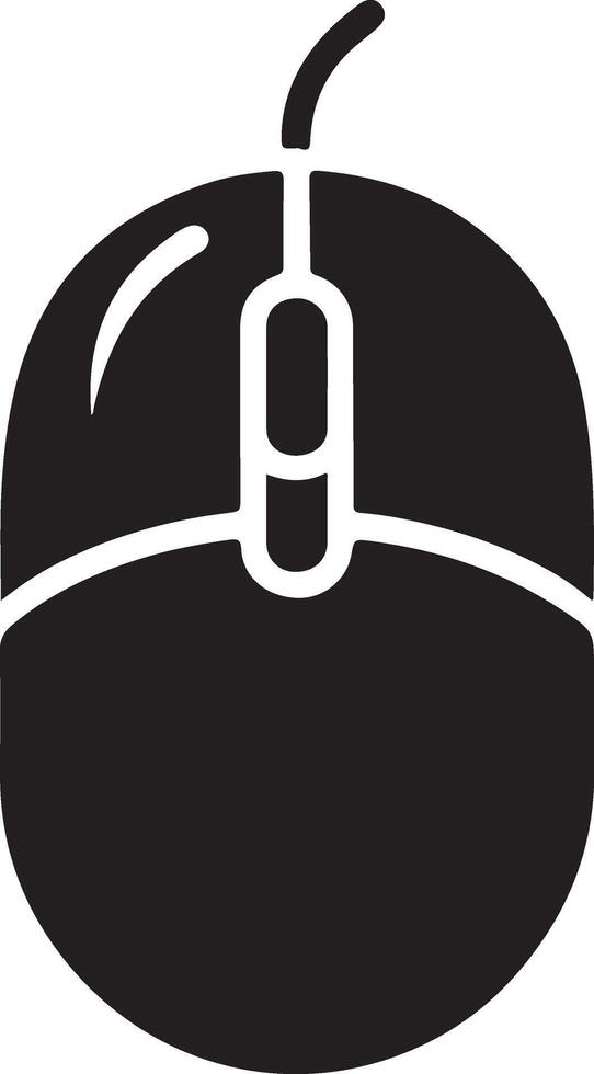 Computer Mouse Silhouette vector
