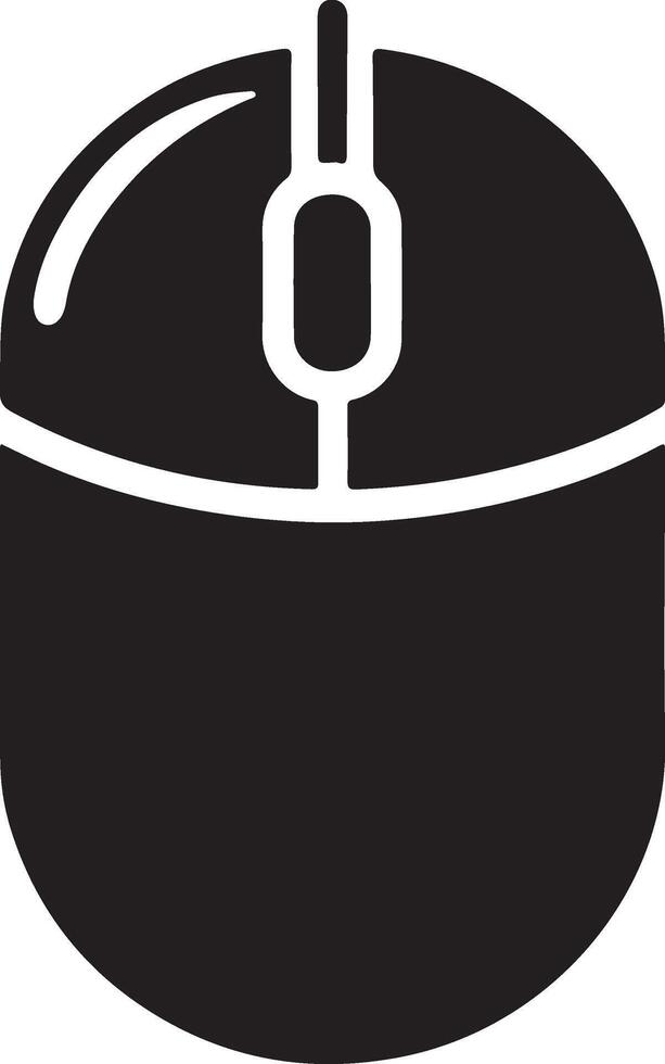 Computer Mouse Silhouette Icon. Wireless Technology Computer Equipment vector