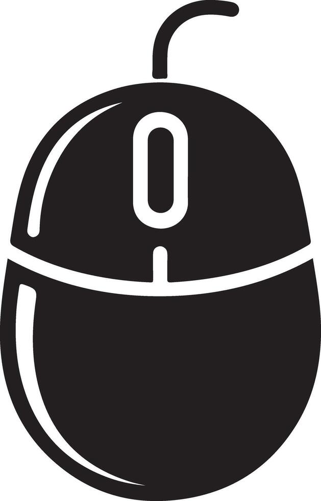 Silhouette of a computer mouse vector