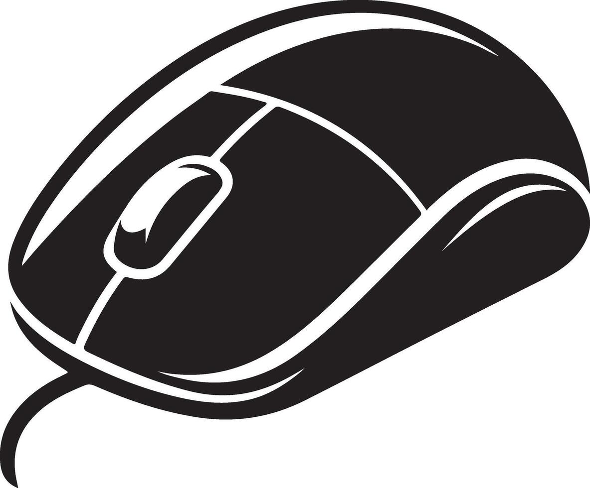 Computer mouse icon in cartoon style isolated on white background vector