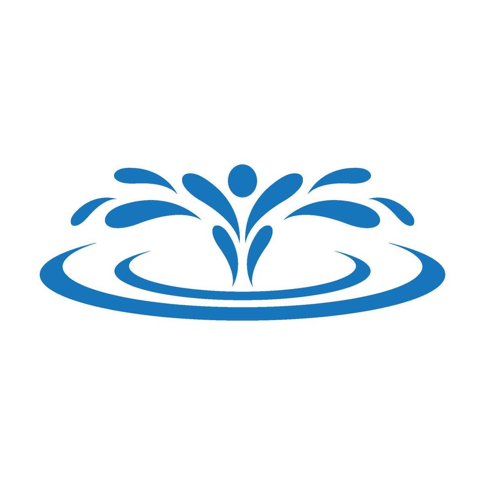 Fresh blue water drop design vector