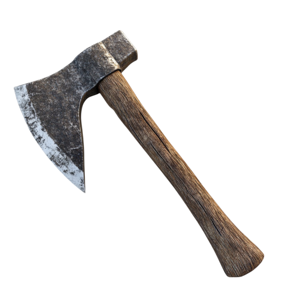 Realistic Axe on Transparent Background. png
