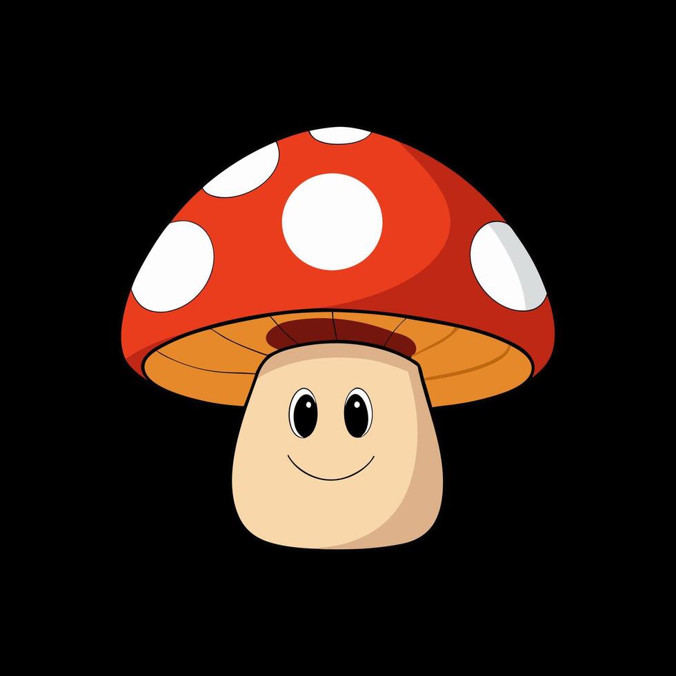 A Cartoon Style Mushroom vector
