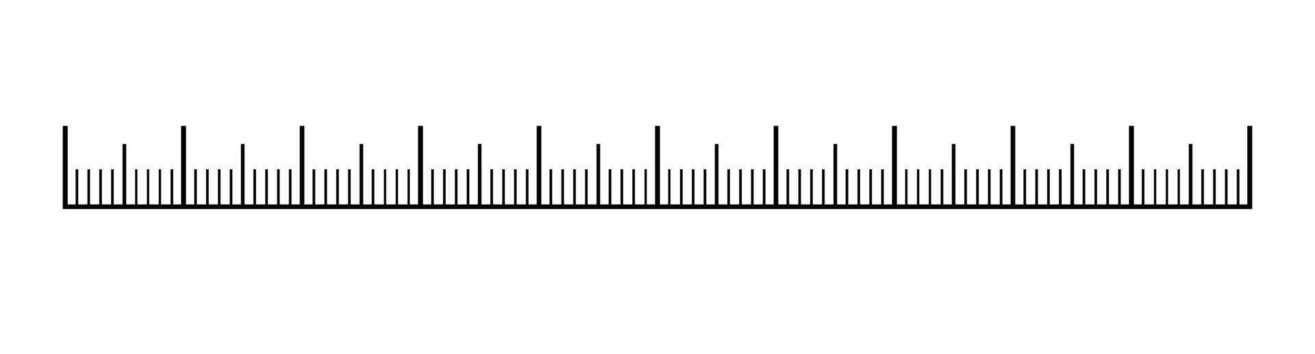 Template of ruler, tape or thermometer tool isolated. Blank measuring chart. Distance, height or length measurement of math, sewing, meteorological instrument vector