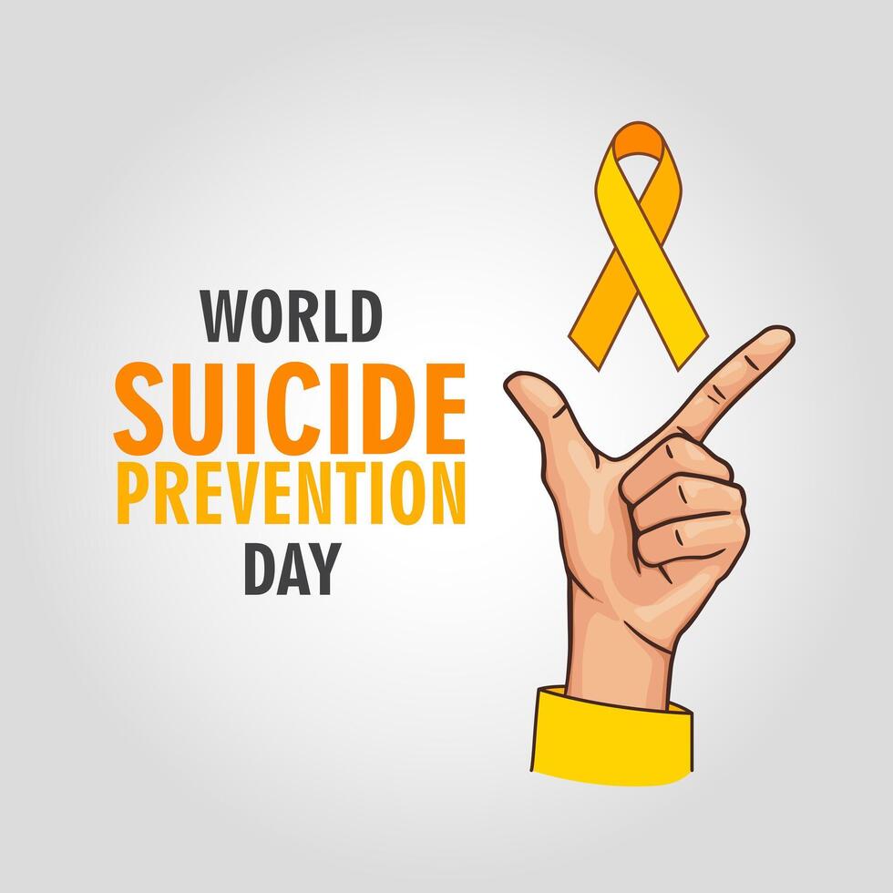 Illustration of World suicide prevention day vector